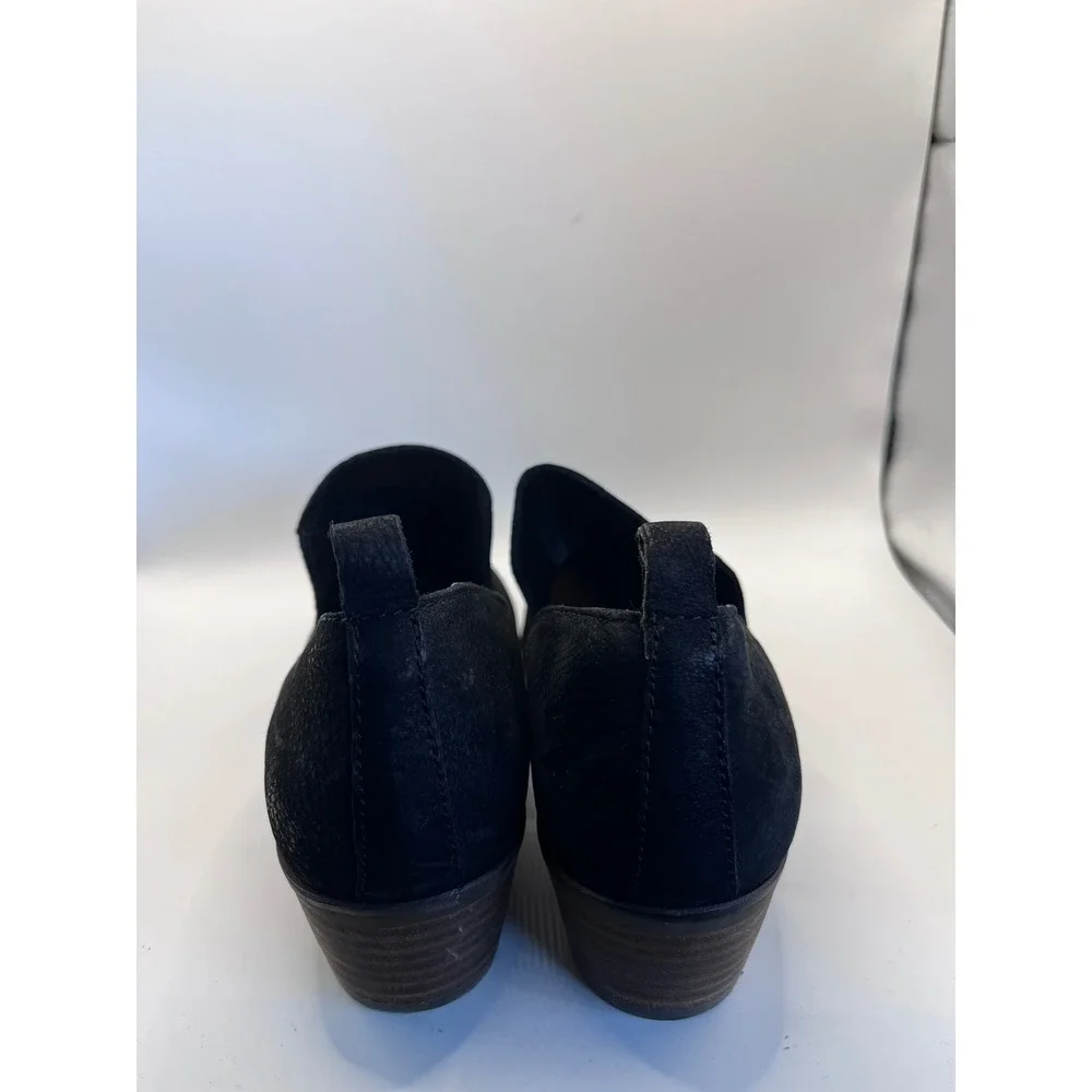 Lucky Brand Basel Black Leather Side Cutout Pointed Toe Ankle Booties Men's 9
